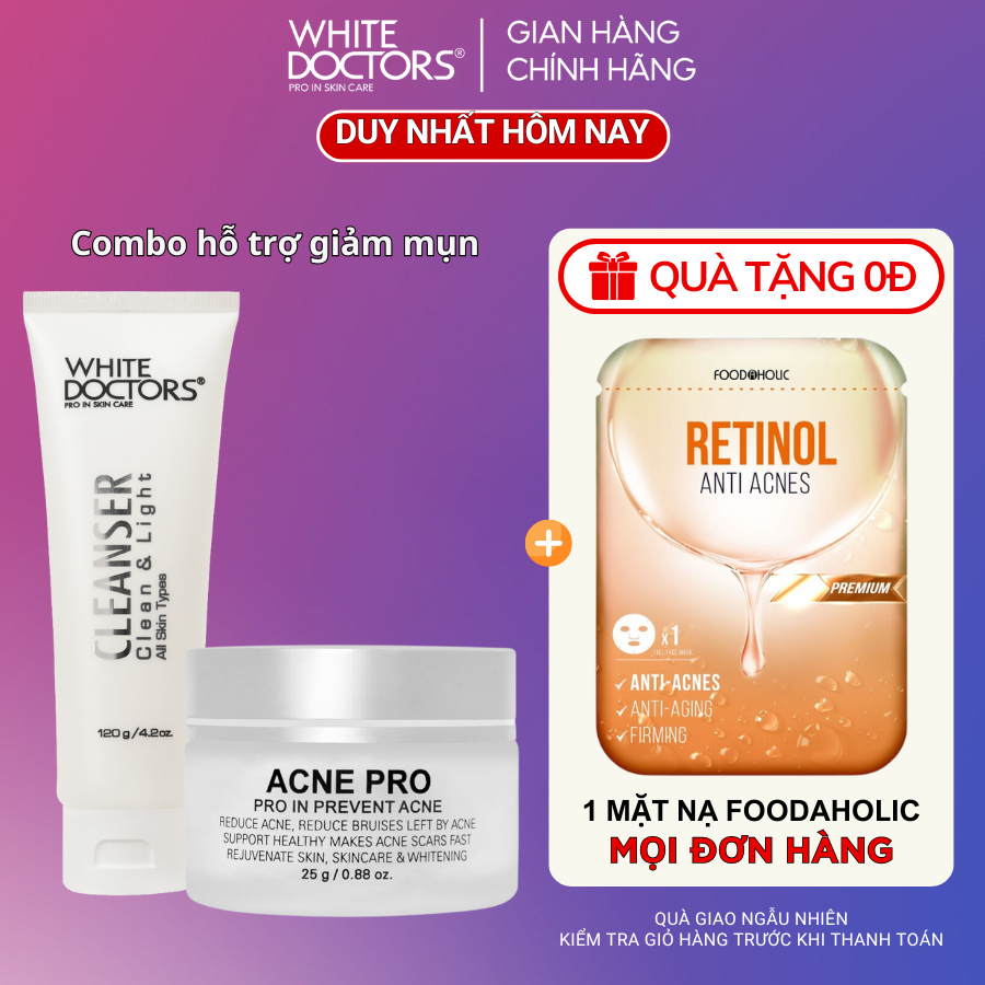 Bộ đôi hỗ trợ giảm mụn White Doctors