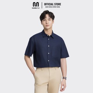 Áo Sơ mi ngắn tay Nam INSIDEMEN chất liệu Cotton thoải mái - ISS050S3