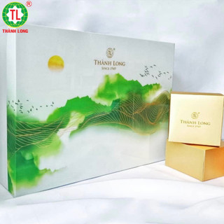 Hộp bánh trung thu kim cương 1080g thành long food set 4 bánh nhân thập cẩm, hạt sen, đậu xanh, khoai môn kèm túi đựng