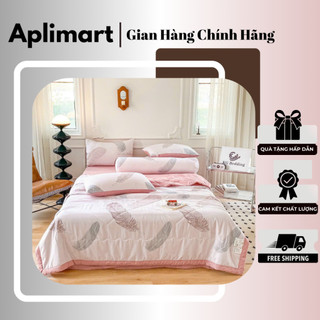 Bộ Chăn Ga Gối Cotton Đũi Thô , Chất Vải Mềm Mịn - Mẫu Kẻ Hot Tren Full Set 4 Món , Vỏ Gối Nằm Không Khóa Kéo