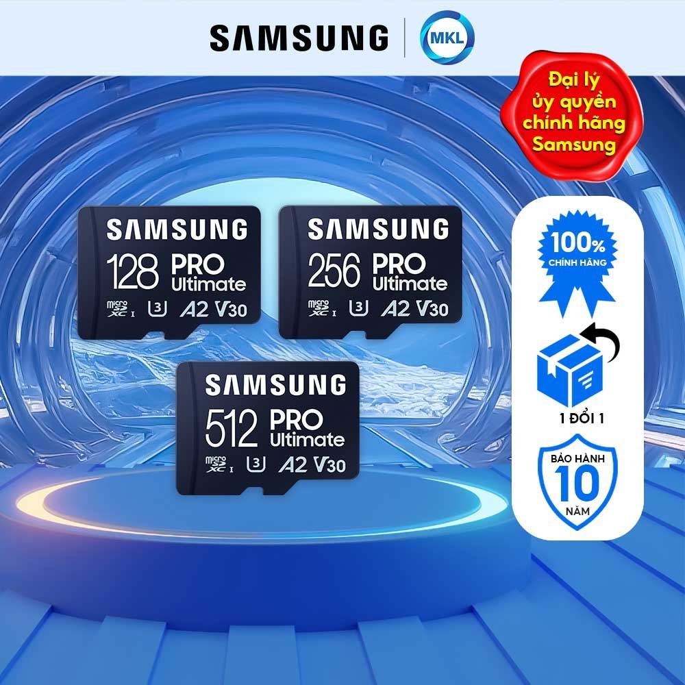 Thẻ nhớ MicroSDXC Samsung Pro Ultimate U3 A2 128GB | 256GB | 512GB 200MB/s tương thích mọi thiết bị