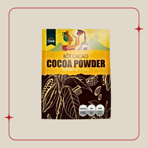 Bột Cacao Nguyên Chất DANS 500g – Đậm đà nguyên vị, thơm ngon thuần khiết