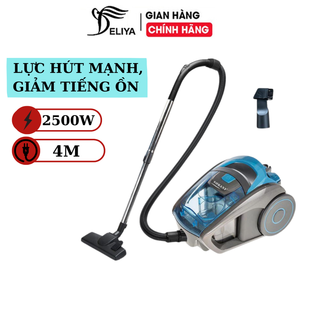 Máy hút bụi gia đình công suất lớn 2500W SOKANY SK3372, lực hút mạnh giảm tiếng ồn