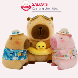 Gấu Bông Capybara Tắm Biển Mặc Áo Đeo Phao Vịt  35cm-45cm Dễ Thương SALOME Chuột Lang Nước Ôm Ngủ