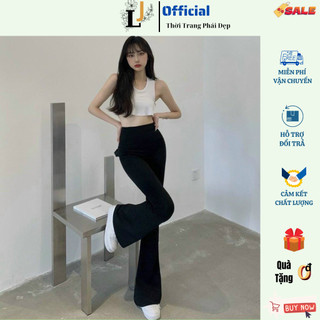 Quần Ống Loe Dáng Dài Cạp Cao JULYY CHất UMI Co Dãn 4 CHIều Tôn Dáng Lên Form Siêu Xinh
