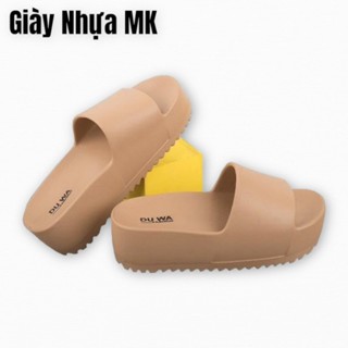  Dép quai ngang bánh mì đế dày 6cm đúc nguyên khối thời trang mùa hè cho bạn nữ đi biển - DL245 