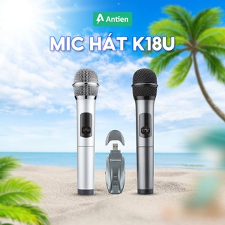 Bộ Mic Karaoke không dây K18U, 02 mic, UHF - Bảo hành 12 tháng
