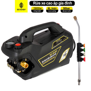 Máy xịt rửa xe gia đình SOEASY công suất 2800W áp lực cao có chức năng chỉnh áp dây cao áp 15m C0004B4