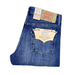 Quần jean ống suông 501 made Meexico chất cotton không co giãn , Hàng nhập khẩu