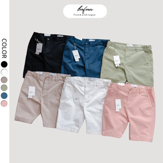 Quần short nam ngắn BUFUN vải kaki xuất xịn, lưng đai thun, co giãn 2 chiều, chuẩn form