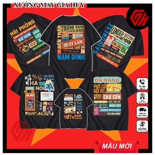 BST Áo Thun unisex nam nữ các tỉnh In Hình Local Brand Hà Nội Under -Sài Gòn Under Oversize Form Rộng
