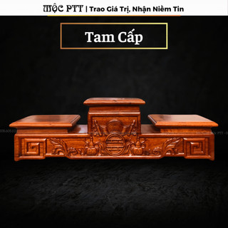 Tam Cấp Kê Bát Hương,Đồ Thờ Cúng Gỗ Hương mặt từ 14 đến 25 cm