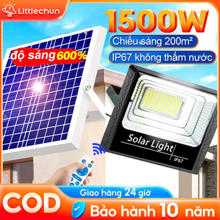 đèn năng lượng mặt trời 1500W Chống nước IP67 nâng cấp độ sáng đèn pha led ngoài trời Siêu sáng và không thấm nước