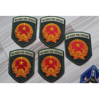 Miếng vá áo ủi nhiệt thêu logo khiêm xanh, we fight for vietnam, máy bay chiến đấu N121