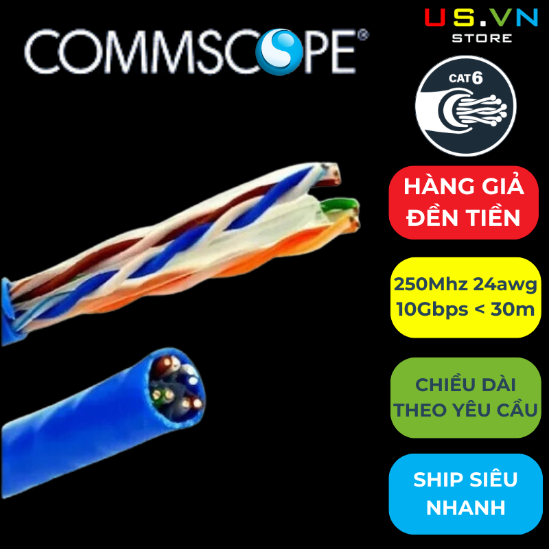 (Chính hãng) Cáp mạng Cat6 UTP 23AWG 10Gbs Commscope AMP Siemon LS