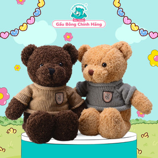 Gấu Bông Teddy Head Tales Nhồi Bông Gòn Cao Cấp, Lông Xoắn Mịn, An Toàn Cho Bé