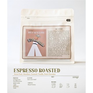 Cà phê Espresso À La Main Colombia DECAF - EA Sugarcane Decaffeination 200gr 500gr - Cà phê rang xay dành cho pha máy