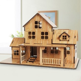 Đồ chơi lắp ráp 3D gô Birkeetoys mô hình biệt thự cổ