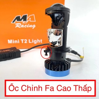Đèn led bi cầu mini T2 lightchân H4 Maracing 12V-24V tăng sáng cho ôtô, xe máy,bản cao cấp nhất trong phânkhúc ledbimini