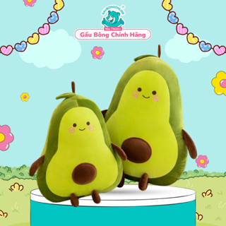 Quả bơ nhồi bông cao cấp | Gấu Bông hình trái bơ để ôm hình tròn chất mềm mịn cao cấp