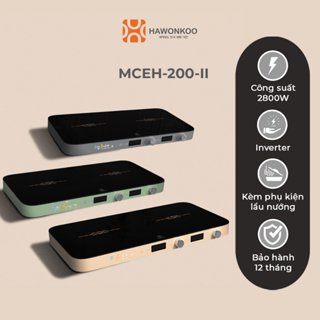 [GIÁ TỐT] Bếp Từ Đôi Mini Hawonkoo MCEH-200-II 2800W 7 mức nhiệt Kèm Bộ Nướng Lẩu Bảo Hành 12 Tháng