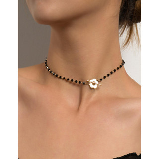 Dây chuyền choker nữ BBstore, vòng cổ cho nữ hạt cườm mặt hoa
