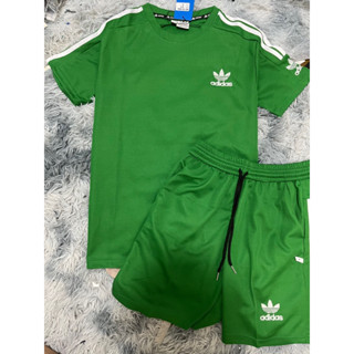 Set đồ bộ thể thao nam  Form rộng-áo thun+quần short,Chất  mềm mát,3 sọc vai cá tính