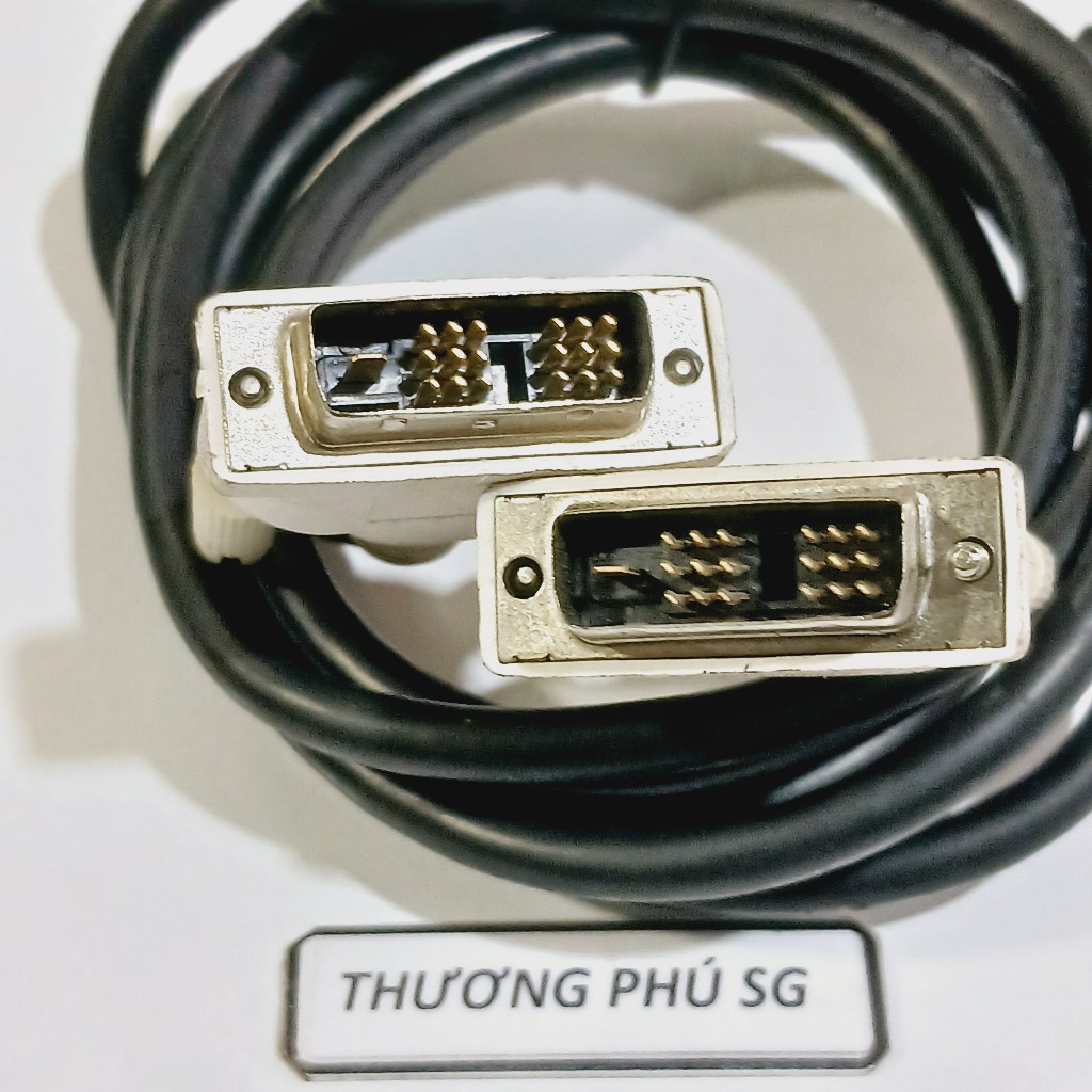 Cáp DVI / Cáp 2 đầu DVI - D (Chuẩn 24 + 1 Kim) - Cáp dài 1.5M (ZIN 2 đầuTrắng)