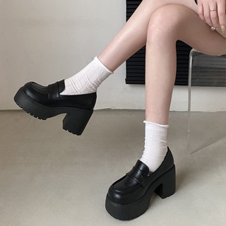 Giày Búp Bê Lolita Nữ Da Có Tag Khóa Đế Độn Phong Cách ulzzang Hàn Quốc G86 - trangtrangshoes