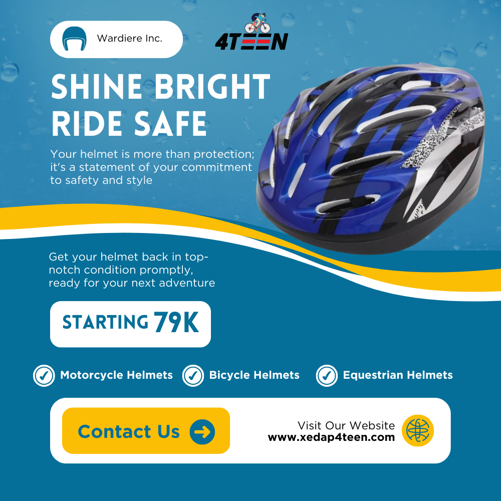 Mũ Bảo Hiểm Xe Đạp 4TEEN Thể Thao Phong Cách An Toàn Chất Liệu Xốp PVC