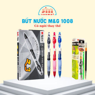 Bút Gel Nước M&G 1008 Mực Êm Thay Ngòi Được Văn phòng phẩm Sao Mai