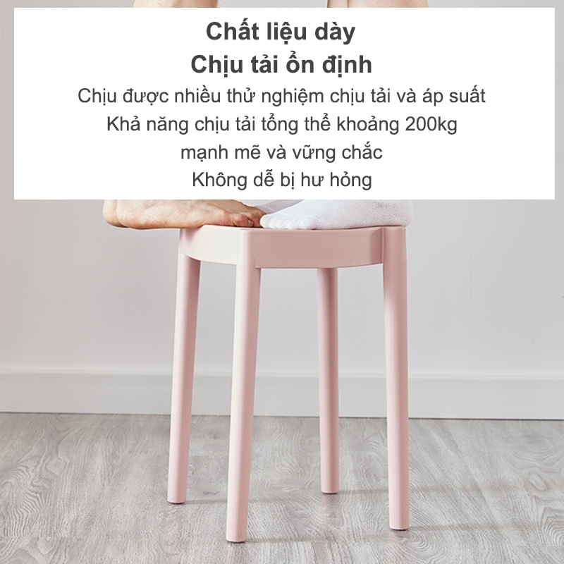 Ghế Nhựa Xếp Chồng Mặt Ghế Đôn Tròn Bằng Nhựa Pp Đúc Nguyên Khối Đẹp Size To Nhiều Màu Ghế Đẩu Nhựa Dày Dặn Xếp | BigBuy360 - bigbuy360.vn