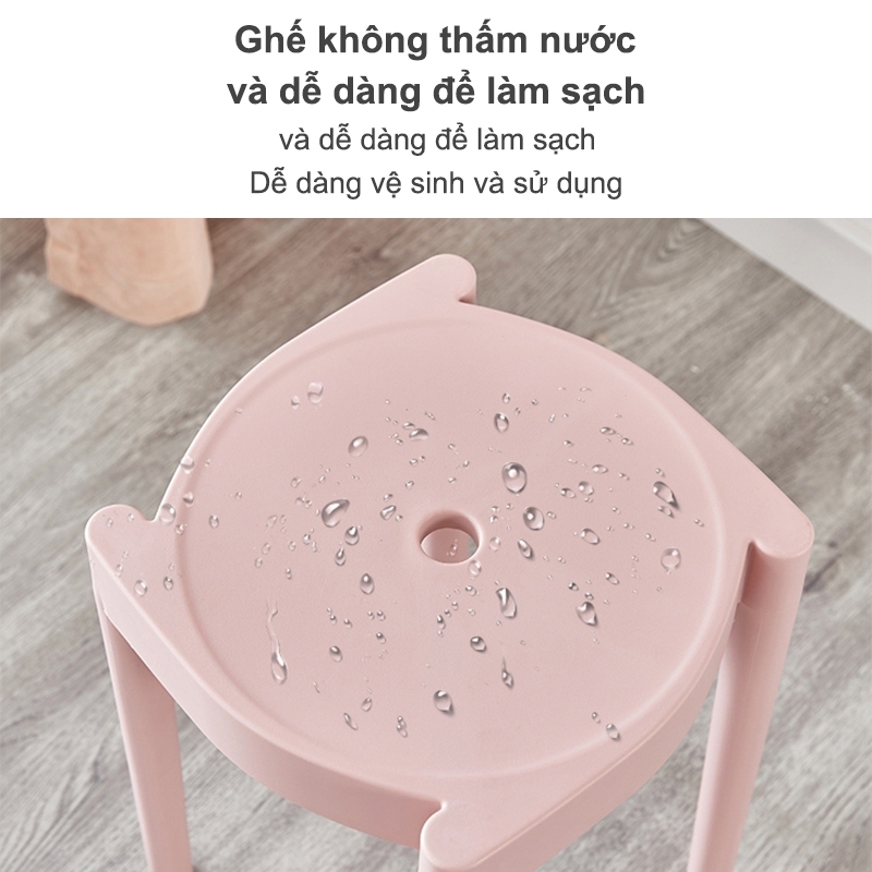 Ghế Nhựa Xếp Chồng Mặt Ghế Đôn Tròn Bằng Nhựa Pp Đúc Nguyên Khối Đẹp Size To Nhiều Màu Ghế Đẩu Nhựa Dày Dặn Xếp | BigBuy360 - bigbuy360.vn