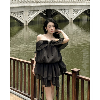 ENDY CHIC - Váy xinh trễ vai đính nơ xinh xắn bồng bềnh sang chảnh Dora Dress