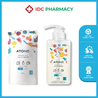 Nước rửa bình sữa, chén bát đậm đặc thuần chay ATONO2 Hàn Quốc, nước rửa rau củ quả cho bé IDCPharma