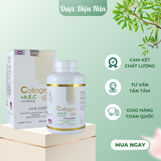 Viên uống collagen đẹp da, mờ nám, ngừa lão hóa +a e c 12000mg ahlozen gold 180 viên- chính hãng