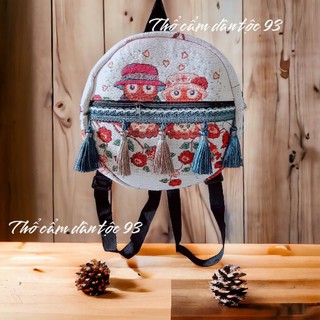 Balo tròn thổ cẩm mini