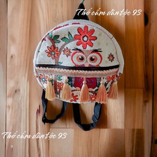 Balo tròn thổ cẩm mini