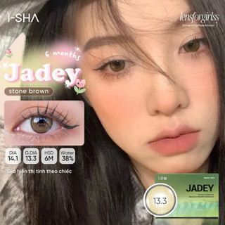 Kính áp tròng sz GIÃN TRÒNG hack mắt to có viền giãn tròng JADEY STONE BROWN chính hãng I-SHA | LENSFORGIRLSS