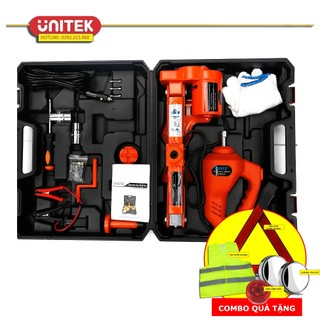 [KÈM COMBO QUÀ TẶNG] Bộ Kích Lốp Nâng Gầm Xe Hơi Bằng Điện + Súng Tháo Đai Ốc ROGTZ MHG04