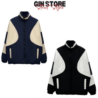 Áo khoác gió nam nữ basic jacket local brand basic form rộng cổ đứng chất dù 2 lớp unisex nam nữ gin store