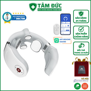 Máy massage cổ vai gáy xiaomi 4D kết nối app MiHome, 4 đầu massage xung điện chườm nóng giảm đau nhức cổ vai gáy