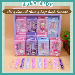 Hộp 10 miếng Băng dán ý tế urgo chống nước bảo vệ vết thương nhỏ cho bé nhiều hình Kuromi thỏ melodi Bunakids PK98