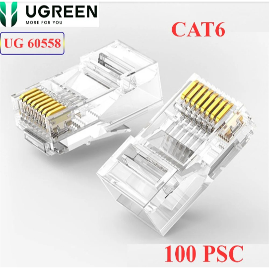 Hạt mạng Cat6 UTP Ugreen 60558 ( hộp 100 hạt ) - Hàng chính hãng