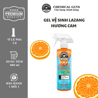 Gel vệ sinh Lazang, mâm lốp xe hương Cam Chemical Guys Sticky Citrus Wheel Cleaner Gel làm sạch dầu mỡ, chất bẩn - 478ml