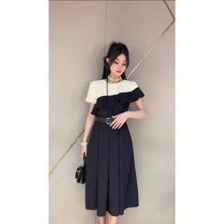 ĐẦM PHỐI BÈO KÈM BELT BIGSIZE THƠ LÊ