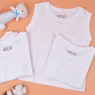 Set 5 Áo Thun Sát Nách Cho Bé Màu Trắng  Vải Cotton Mặc Nhà Mát, Vải Mềm Mịn Chất Đẹp Fany