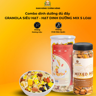 Combo dinh dưỡng đủ đầy Granola siêu hạt 500g và Hạt dinh dưỡng mix 5 loại 350g