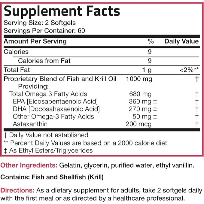 Dầu Nhuyễn Thể Bronson Omega-3 Fish + Krill Oil 1000mg - Viên Uống Bổ Mắt, Hỗ Trợ Tim Mạch 120 viên