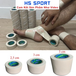 Băng Keo Thể Thao Nano Đá Bóng Màu Kem, Nhám Dẽo Cố Định Các Khớp, Chống Chấn Thương
